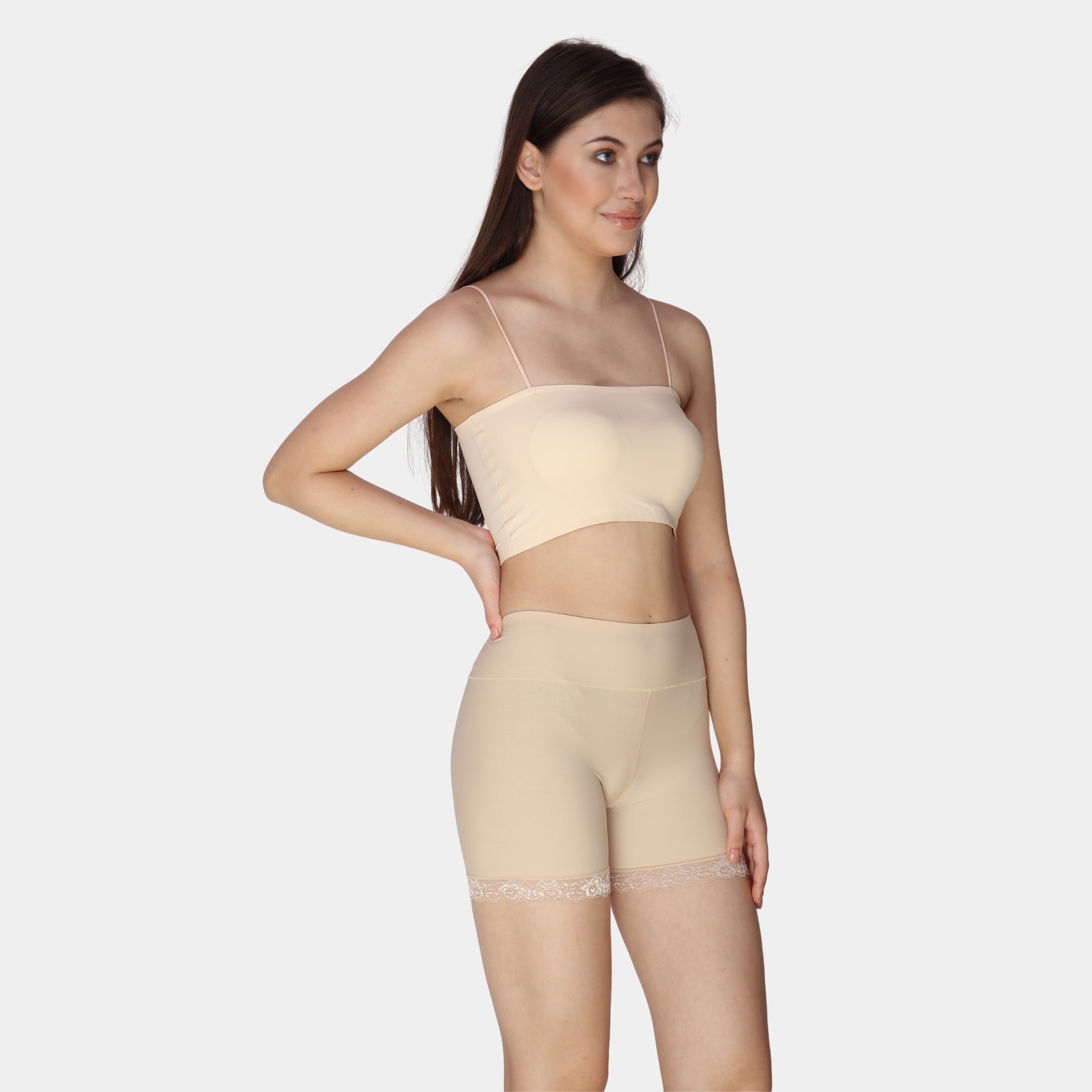 Nylon Spandex High Waist Shorts