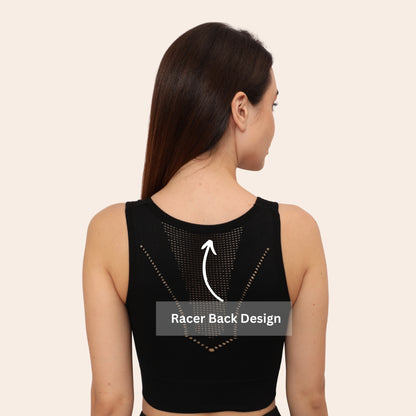 High Support Padded Wireless Sports Bra