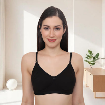Full Coverage Padded Non-Wired Adjustable Straps Tshirt Bra
