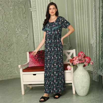 Printed Full Length Night Gown