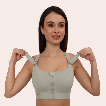 High Impact Front Zip Sports Bra for Gym, Yoga & Workout