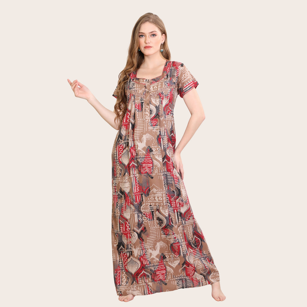 Printed Full-Length Night Gown