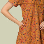 Floral Print Full Length Night Gown