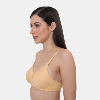 Full Coverage Padded Non-Wired Adjustable Straps Tshirt Bra