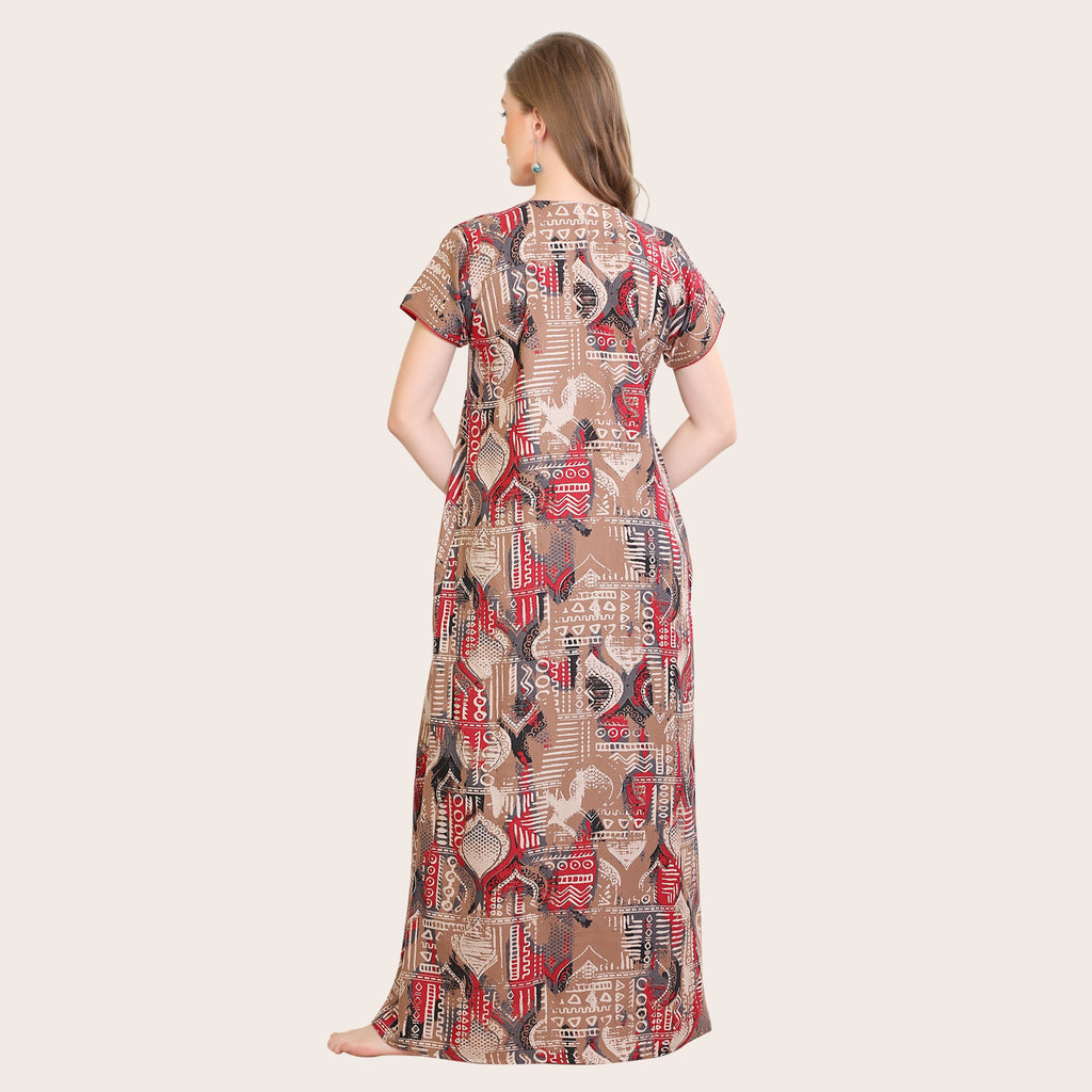 Printed Full-Length Night Gown