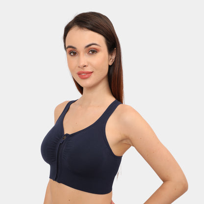 Front Zip Closure Sports Bra | Medium Impact Yoga Bras
