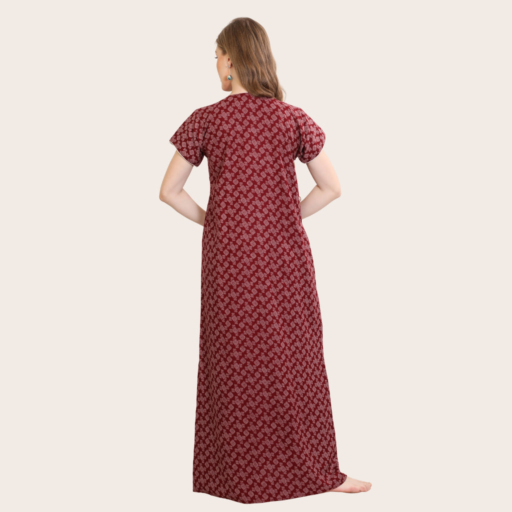 Printed Full-Length Night Gown