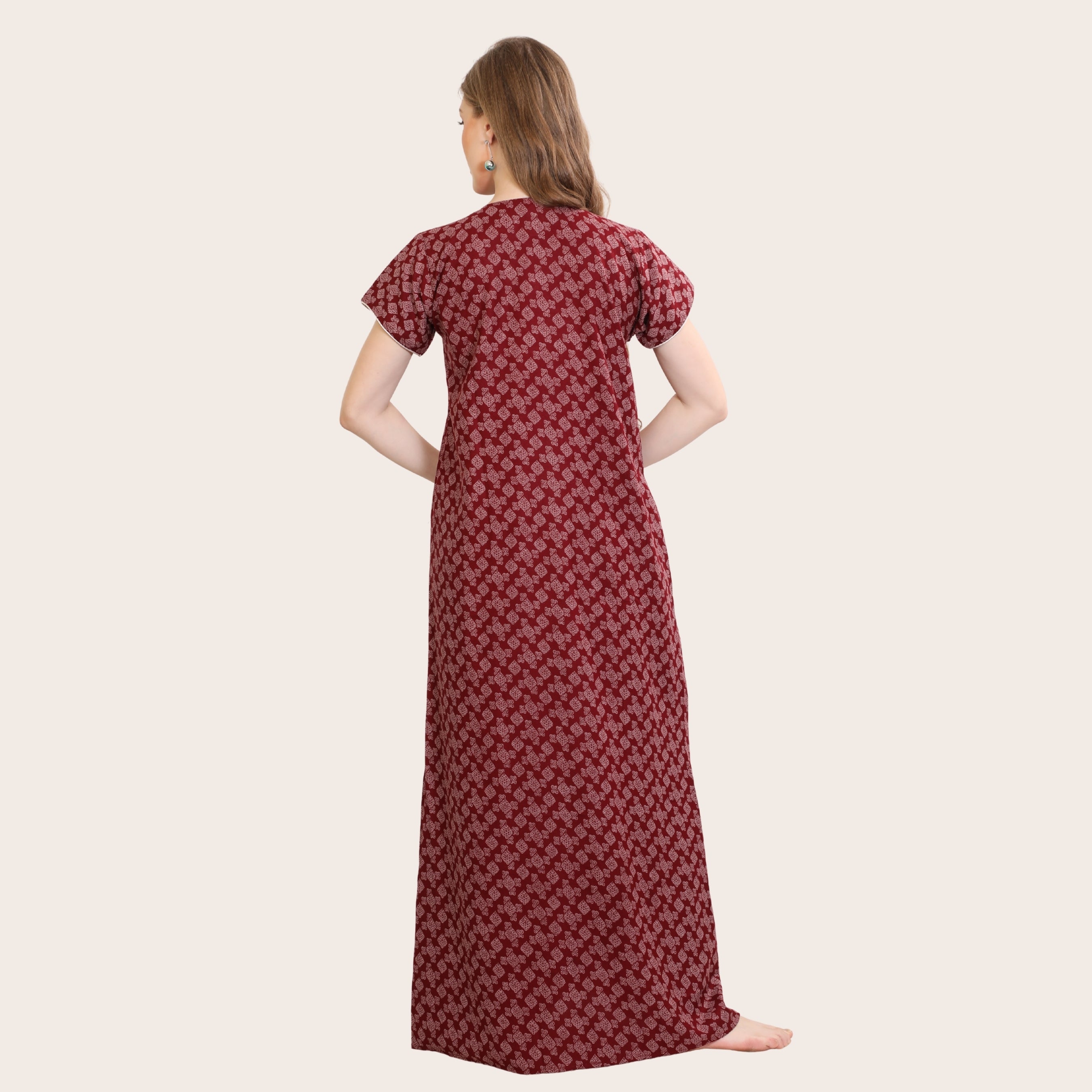 Printed Full-Length Night Gown