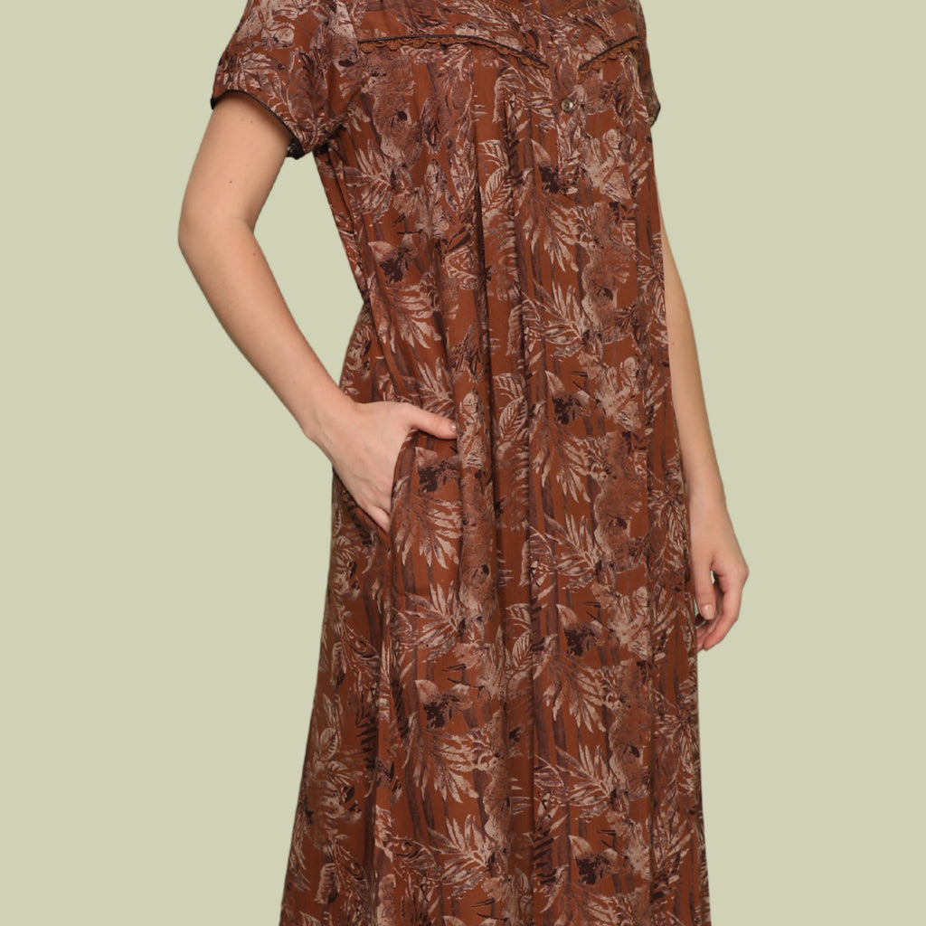 Printed Full-Length Night Gown