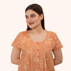 Floral Print Full Length Night Gown