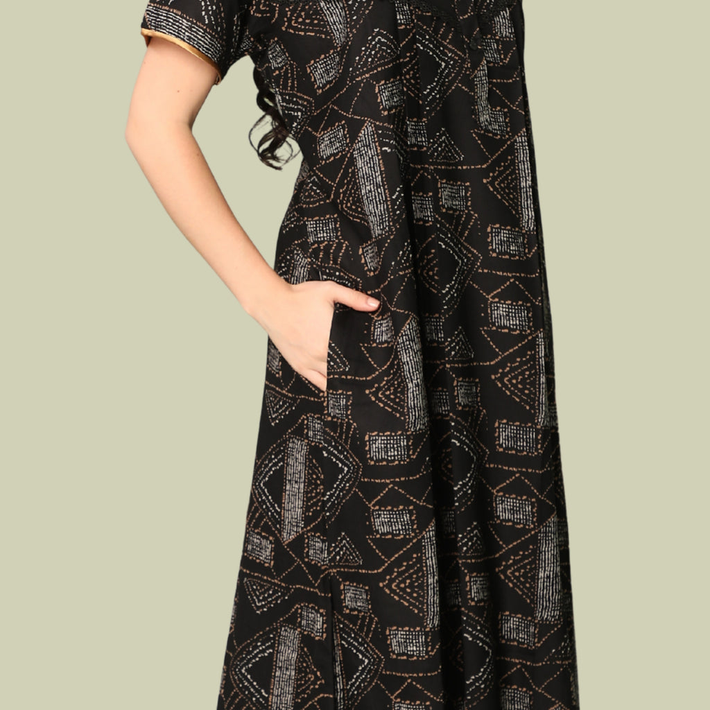Printed Full-Length Night Gown
