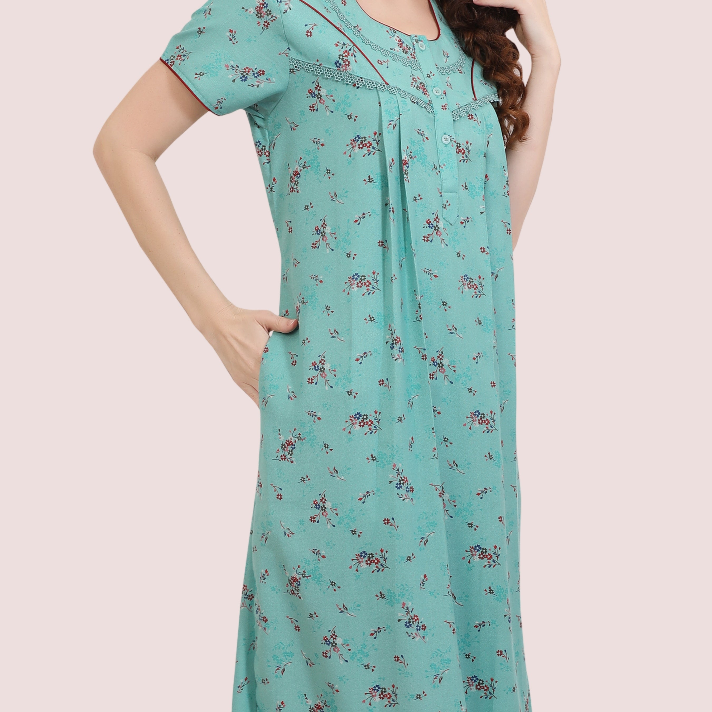 Printed Full-Length Night Gown