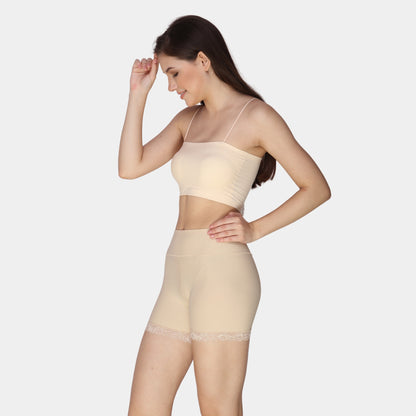 Nylon Spandex High Waist Shorts
