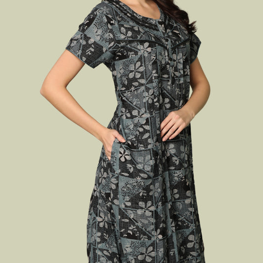 Printed Full-Length Night Gown