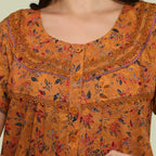 Floral Print Full Length Night Gown