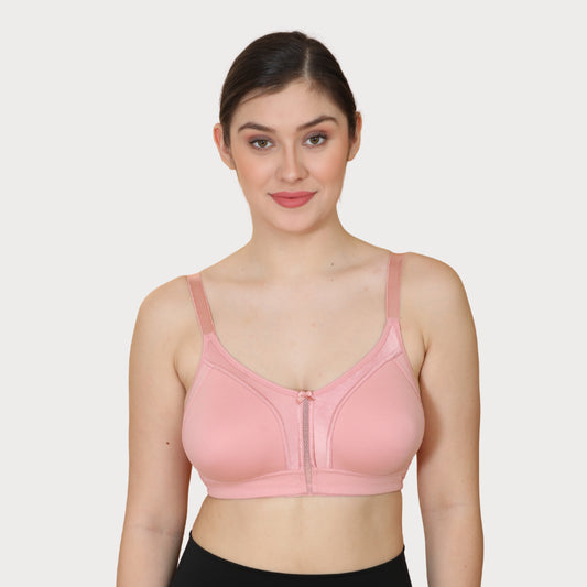 Cotton Spandex Non Padded & Non Wired Minimizer Everyday Bra