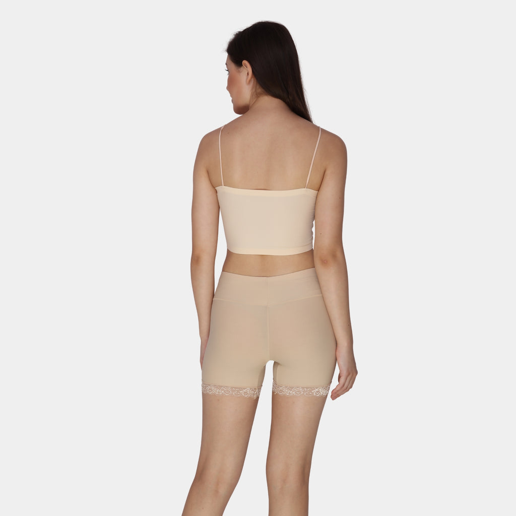 Nylon Spandex High Waist Shorts