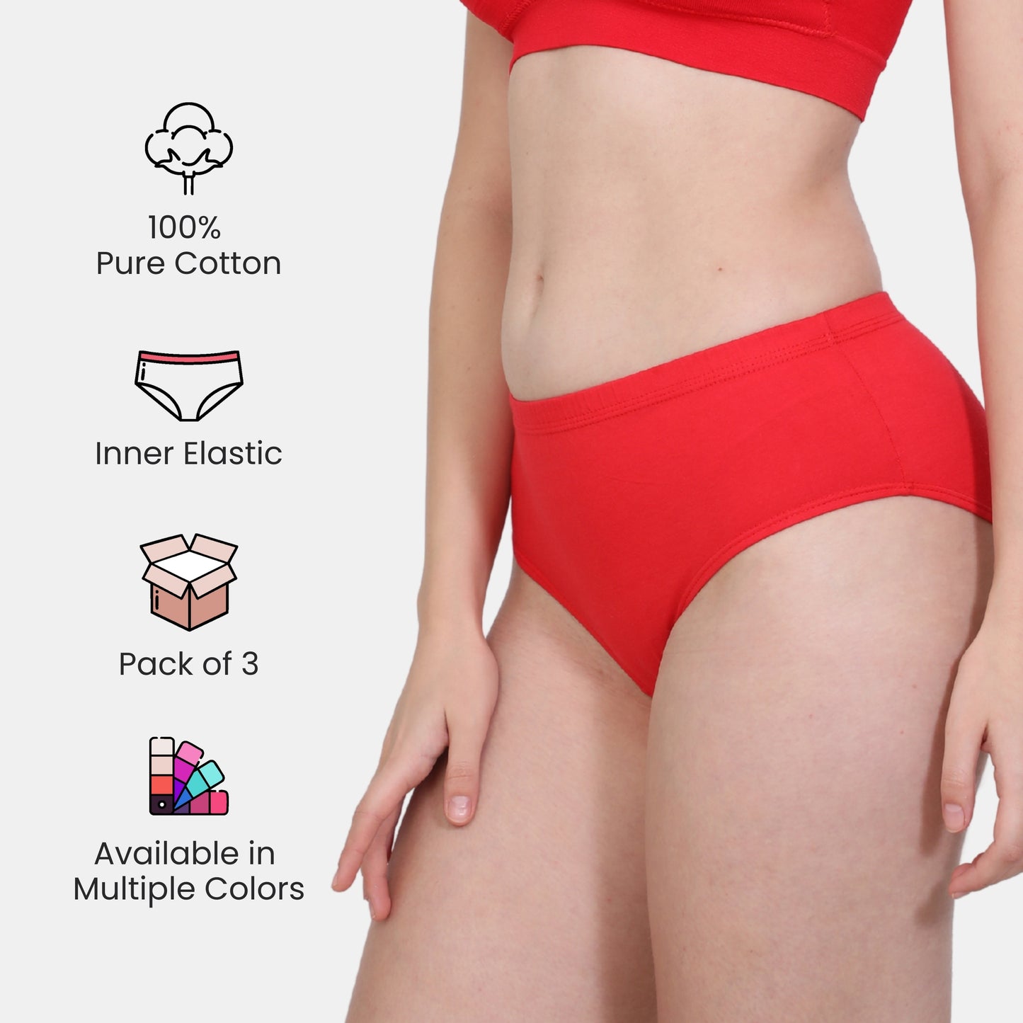 Soft Stretchable Concealed Waistband Everyday Panty