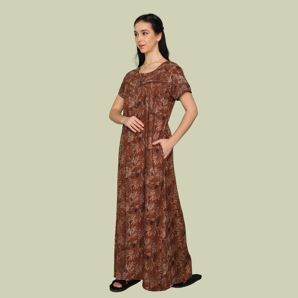 Printed Full-Length Night Gown