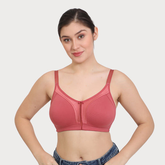 Cotton Spandex Non Padded & Non Wired Minimizer Everyday Bra