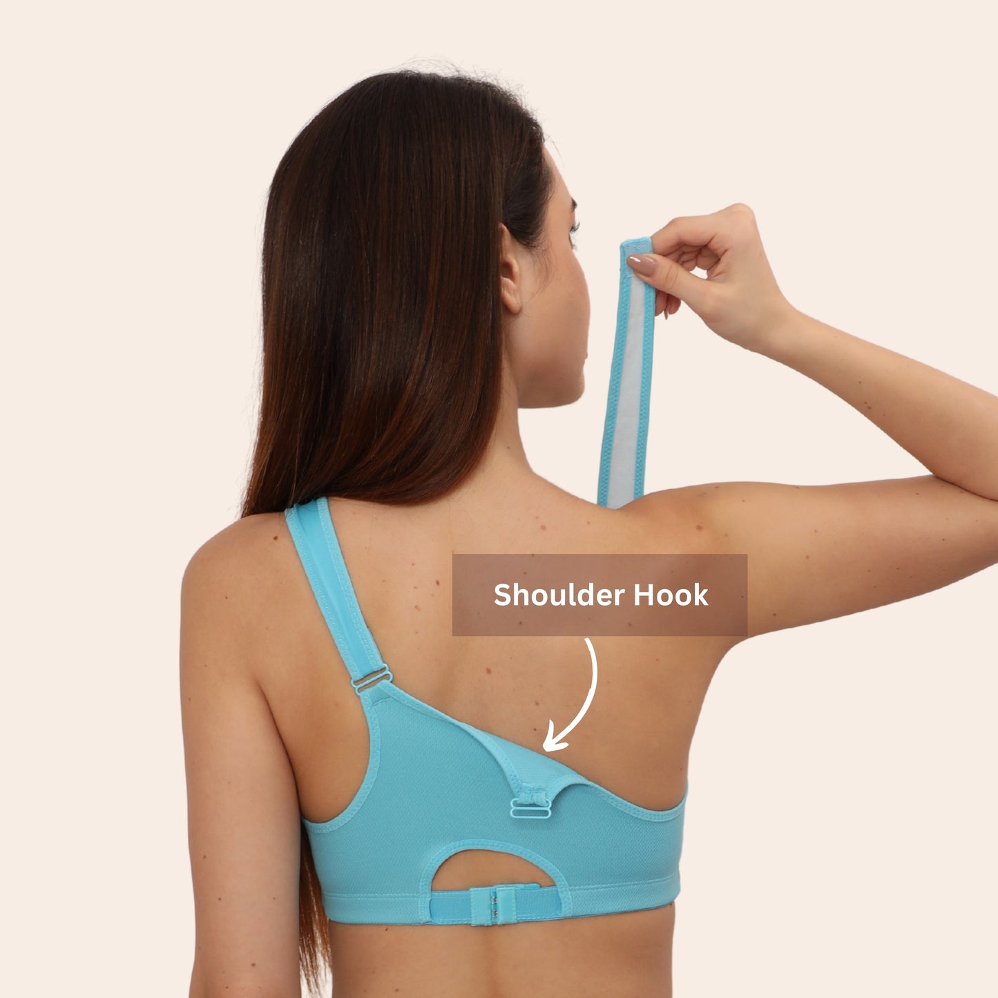 High Impact Racerback Design with Front Zip & Removable Pads