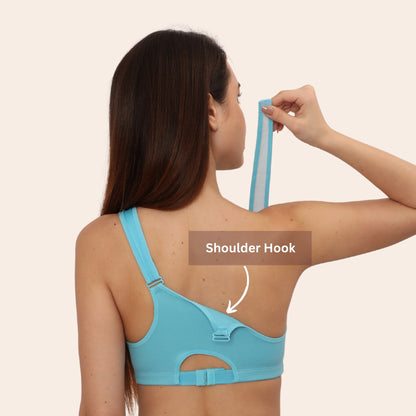High Impact Racerback Design with Front Zip & Removable Pads