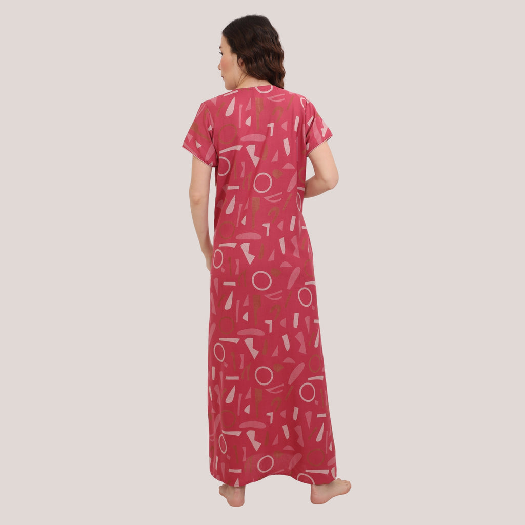 Printed Full-Length Night Gown