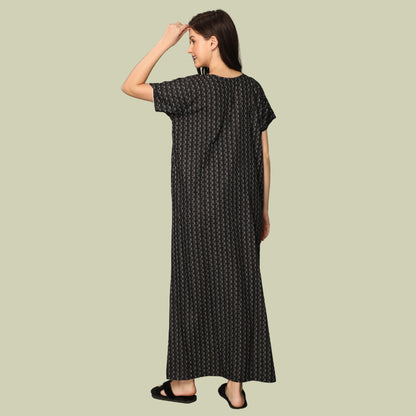 Printed Full Length Night Gown