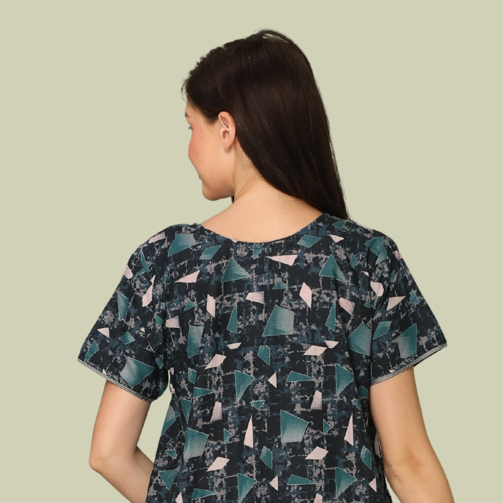 Printed Full Length Night Gown