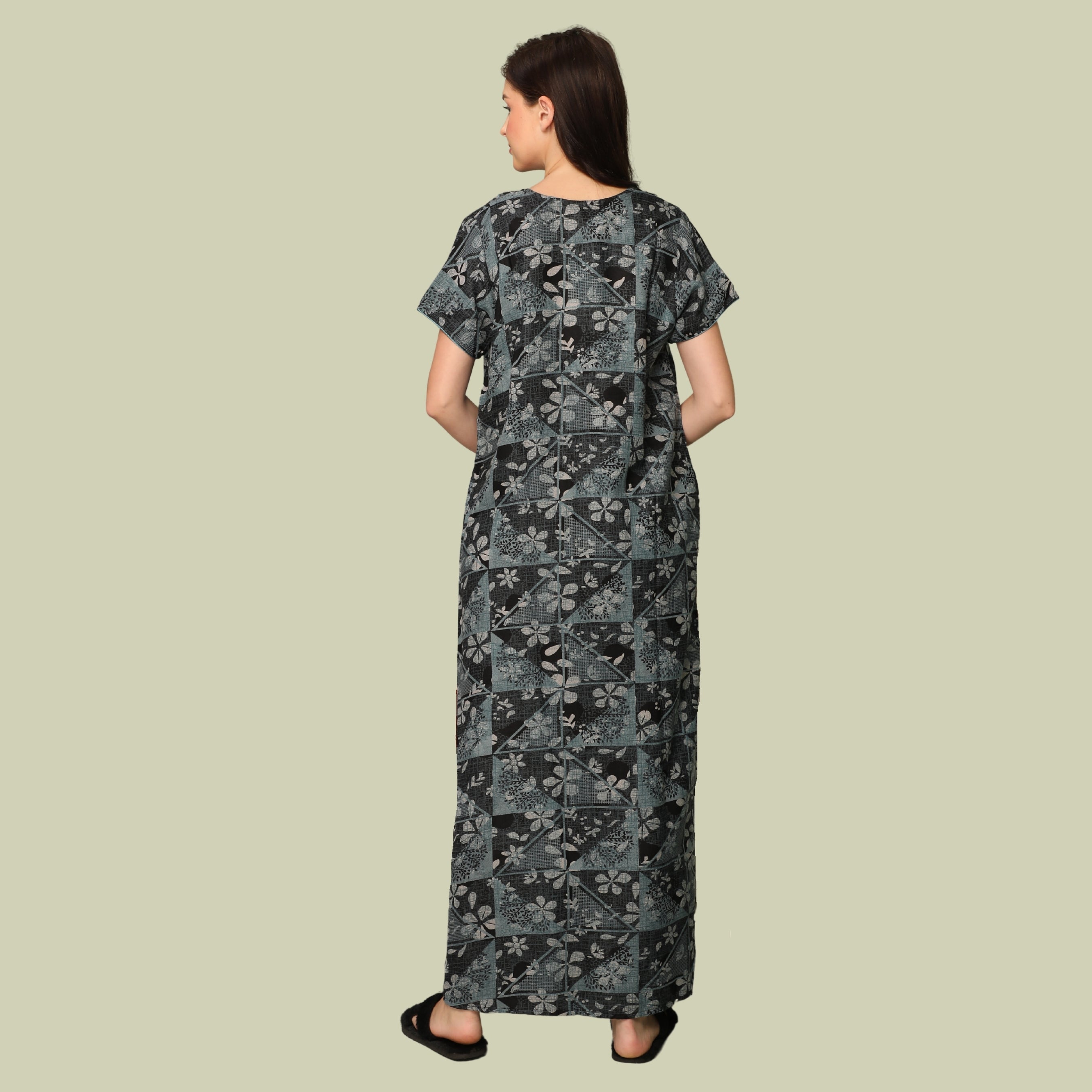Printed Full-Length Night Gown