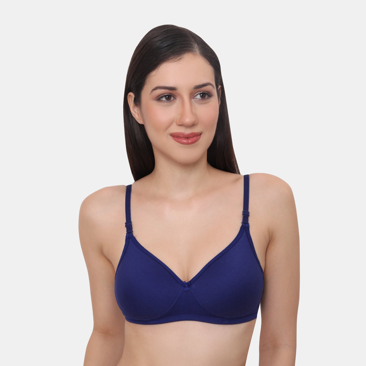 Full Coverage Padded Non-Wired Adjustable Straps Tshirt Bra