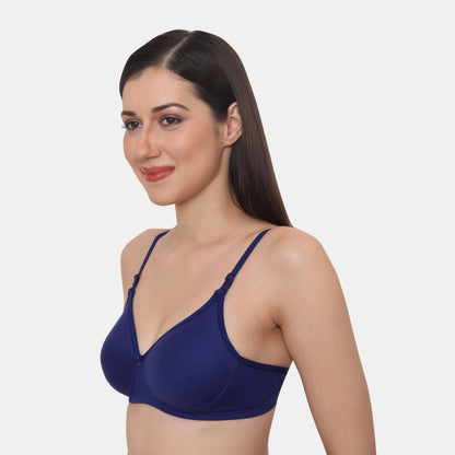 Full Coverage Padded Non-Wired Adjustable Straps Tshirt Bra