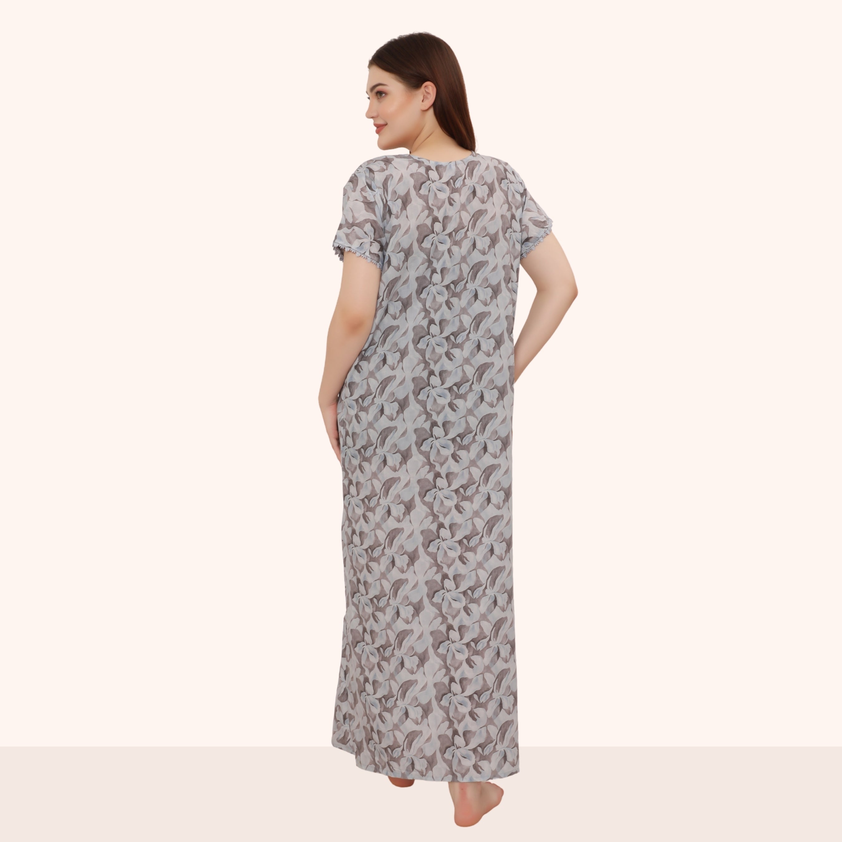 Printed Full Length Night Gown