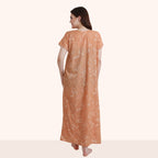 Floral Print Full Length Night Gown