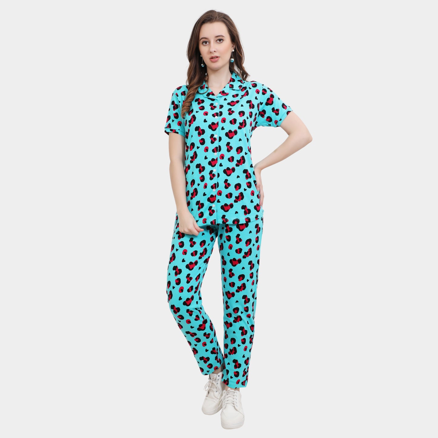 Printed Full Length Night Gown