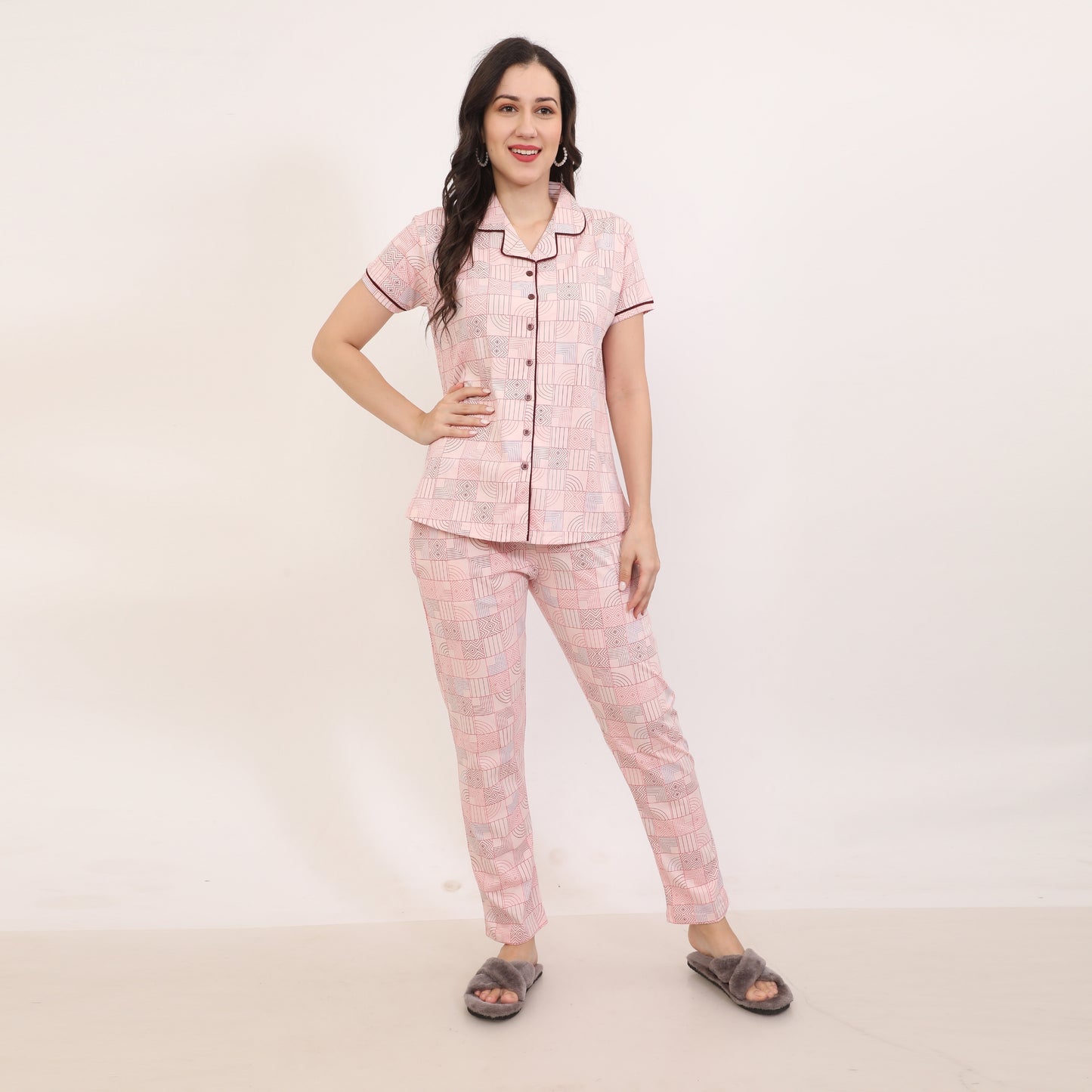 Printed Full Length Night Gown