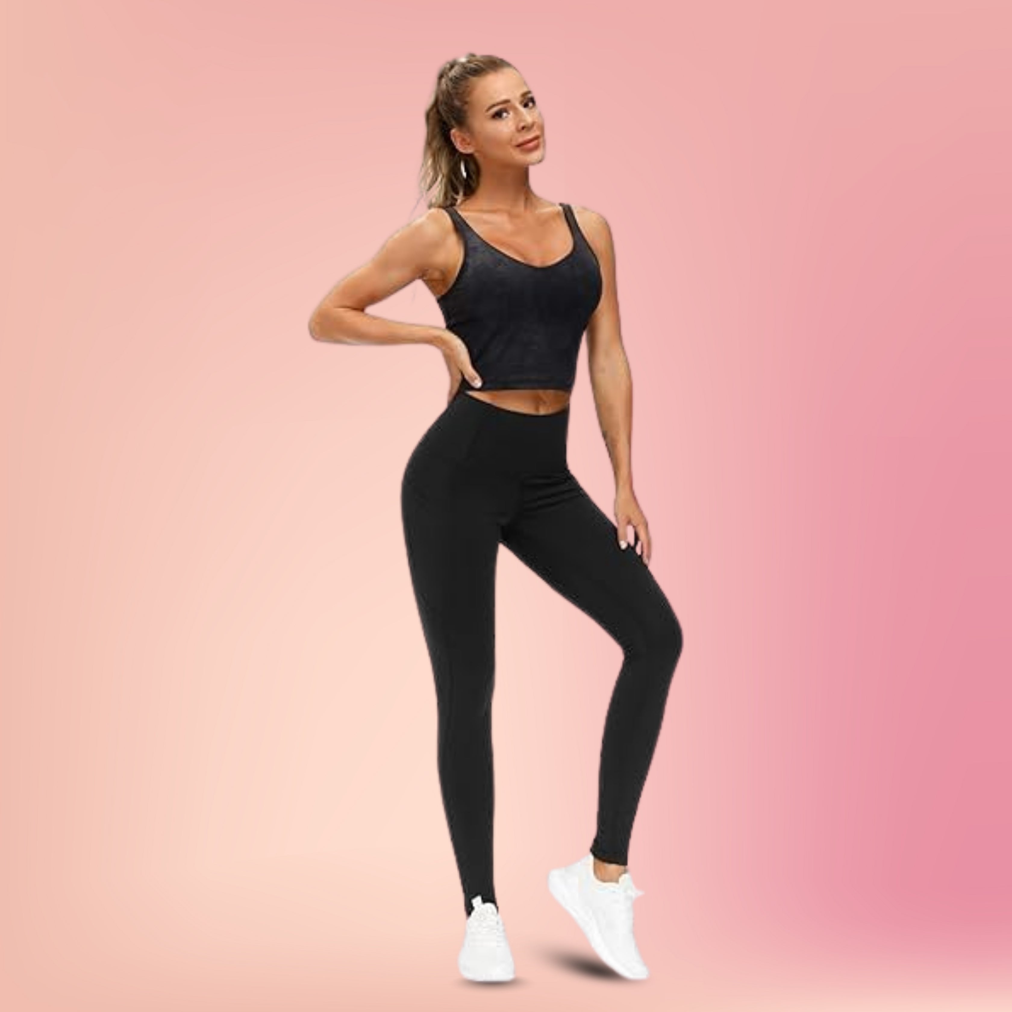 High-Waisted Gym Pants with Pockets for Women