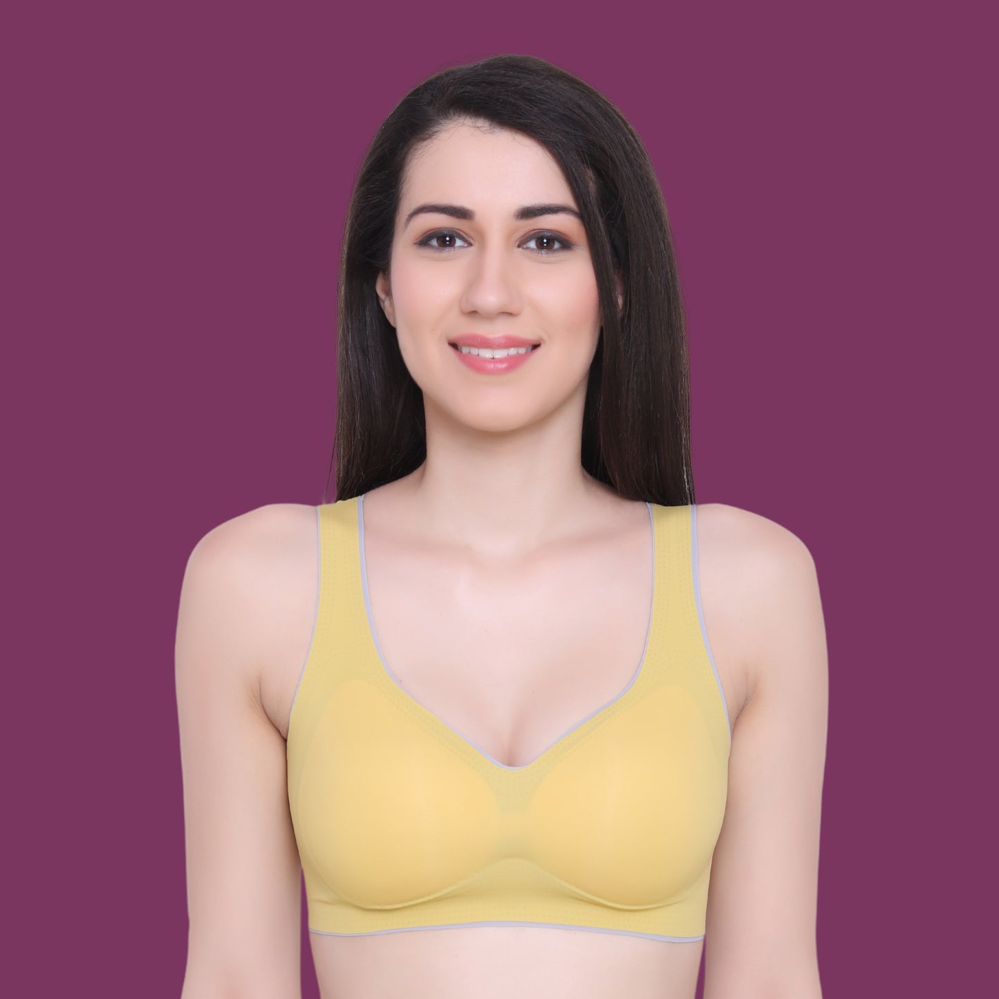 Women's Latex Lightly Padded Wire Free Sports Bra