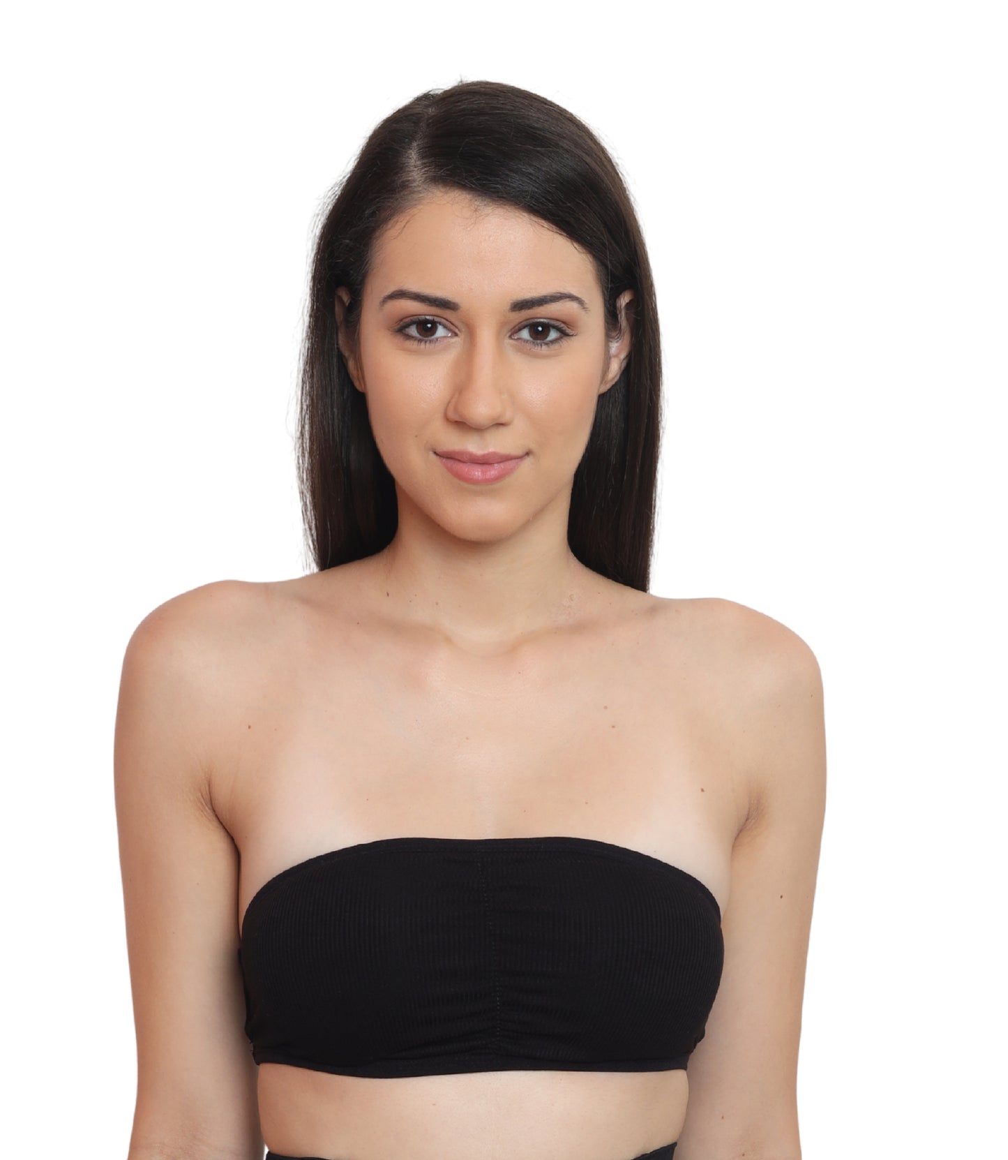 Nylon Spandex Tube Bra Padded Wire Free Strapless Seamless Stretchable Bra