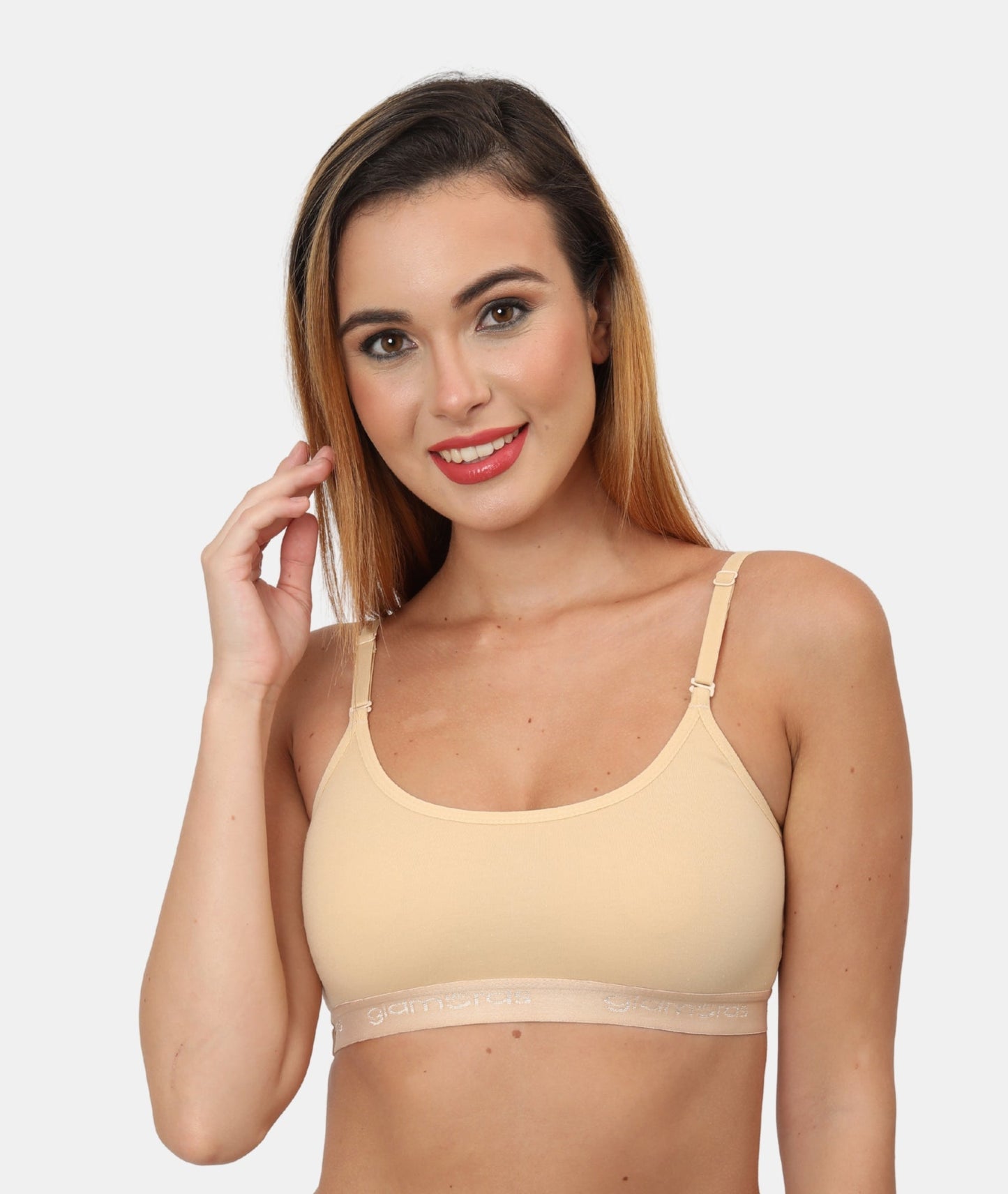 Poly Cotton Non-Padded Wire Free Full Coverage Beginners Bra