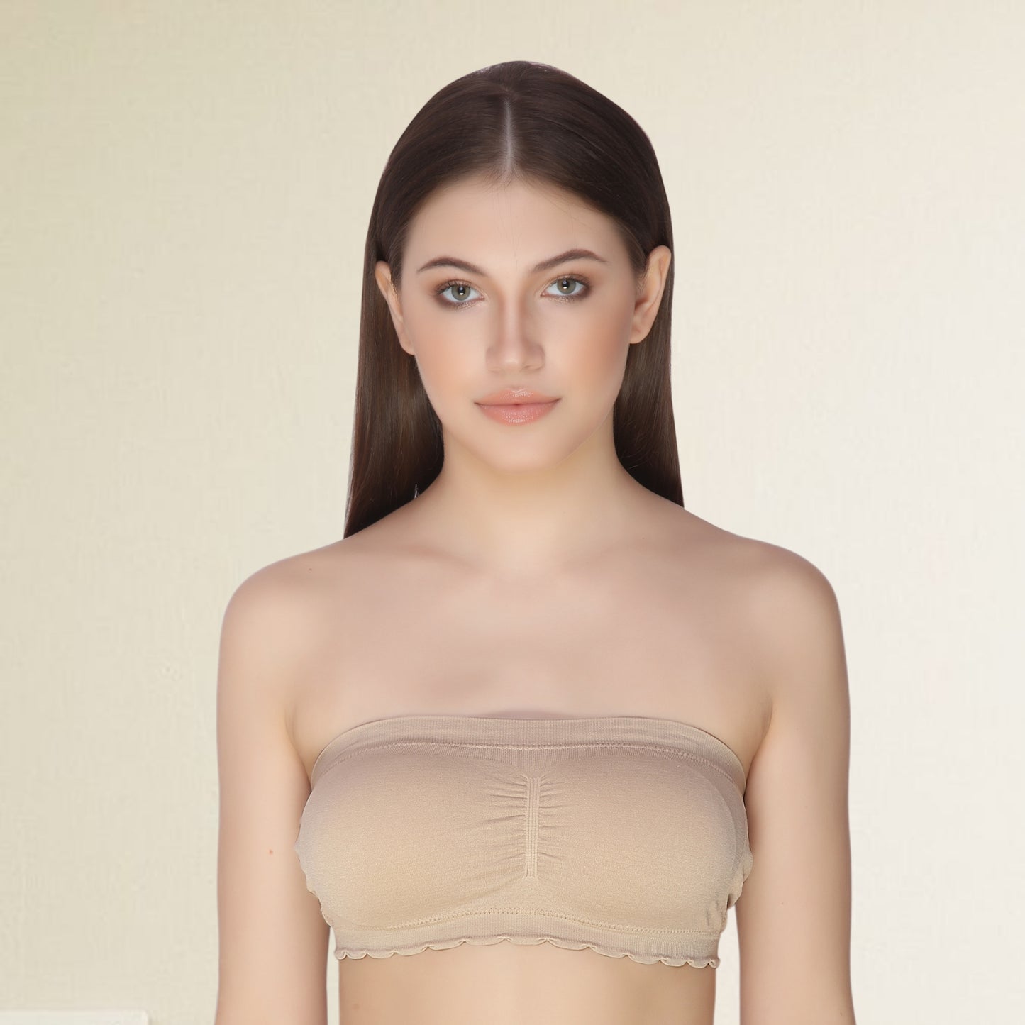 Padded Wire Free Stretchable Seamless Strapless Breathable Pull On Bralette Bras