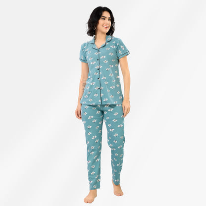 Printed Full Length Night Gown