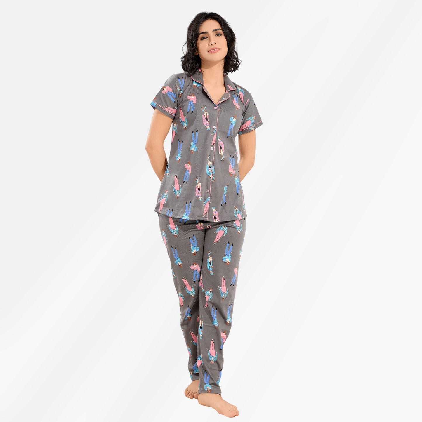 Printed Full Length Night Gown
