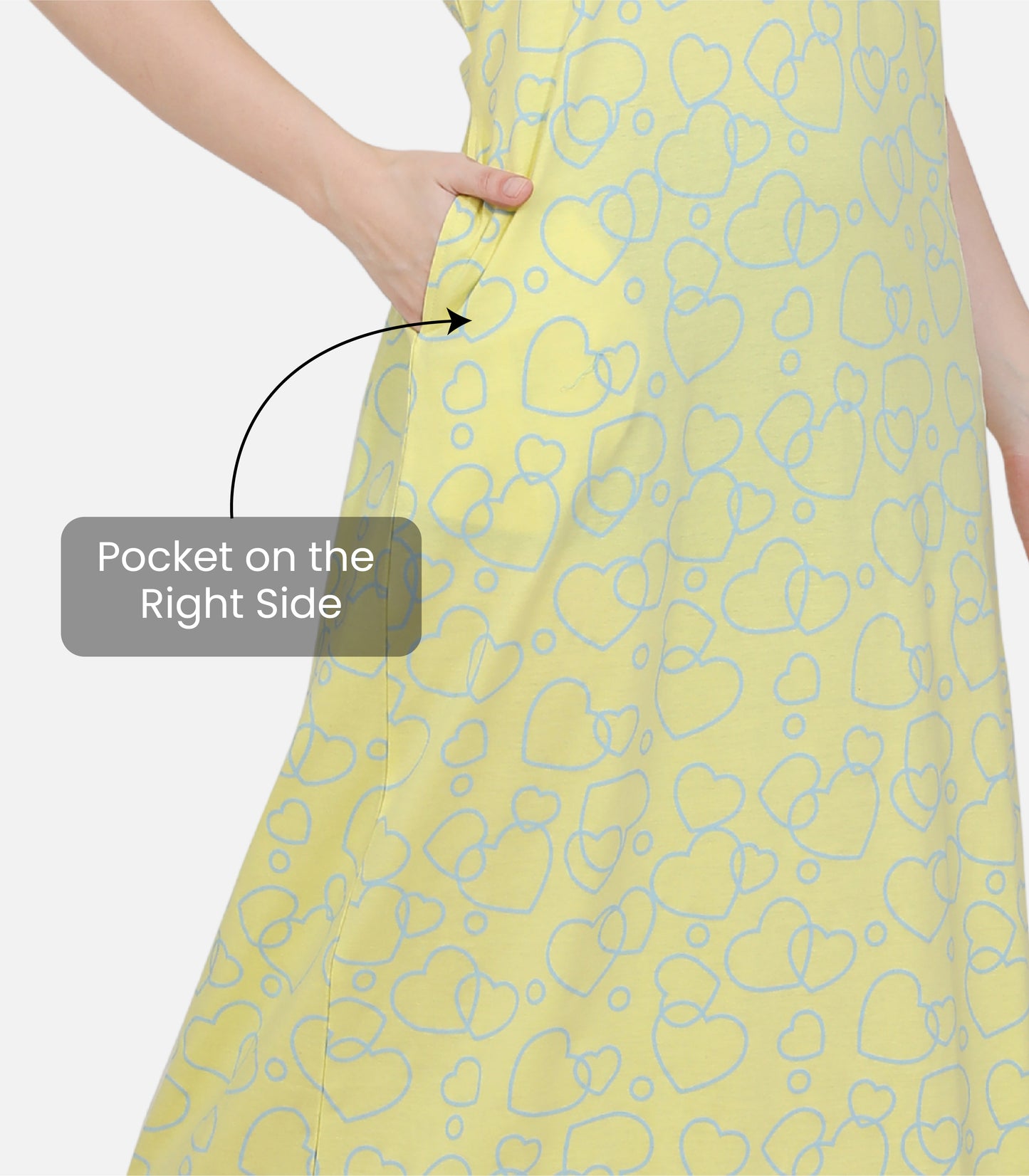 Hosiery Cotton Nighty Gown for Women