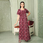 Printed Full Length Night Gown