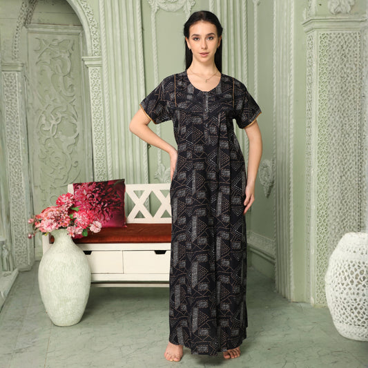 Printed Full-Length Night Gown