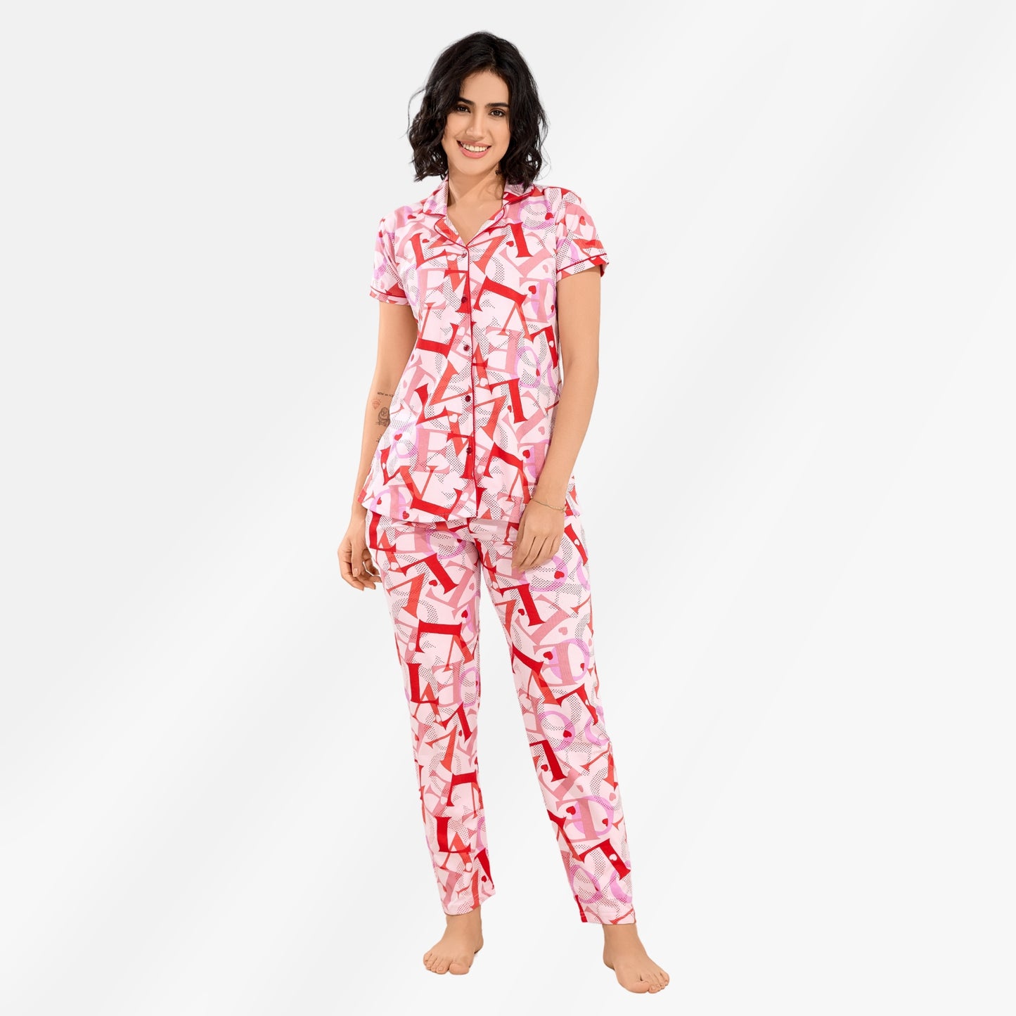 Printed Full Length Night Gown