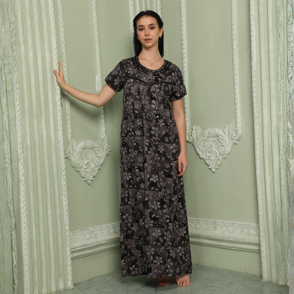 Printed Full-Length Night Gown