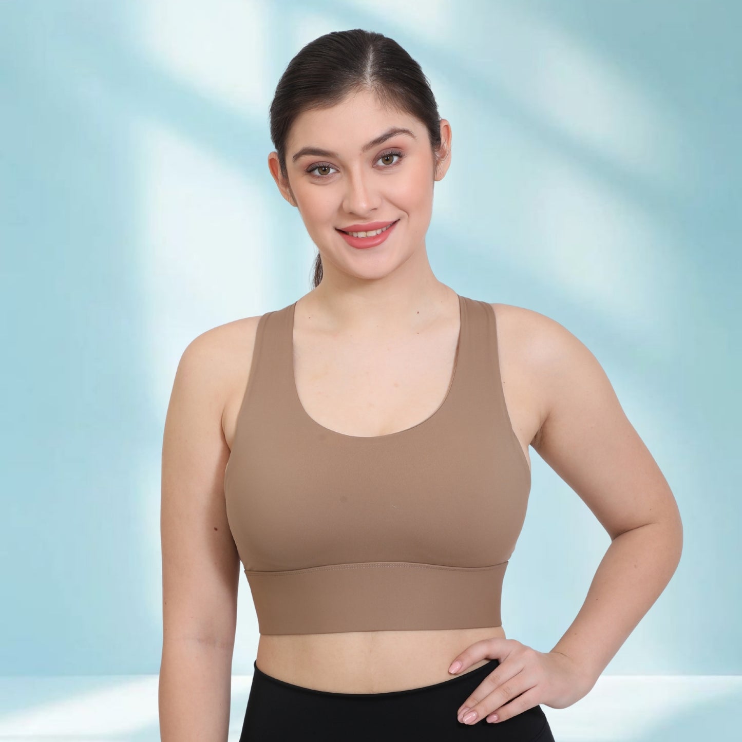 Spandex Padded Back Hook Sports Bras