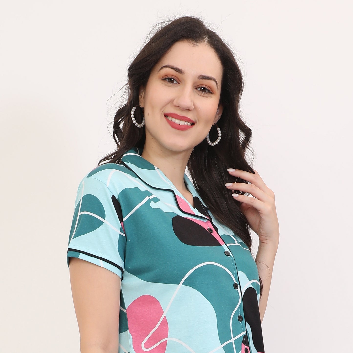 Printed Full Length Night Gown